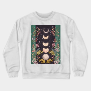 Floral Moon Crewneck Sweatshirt